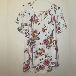 L Maurices Floral Blouse